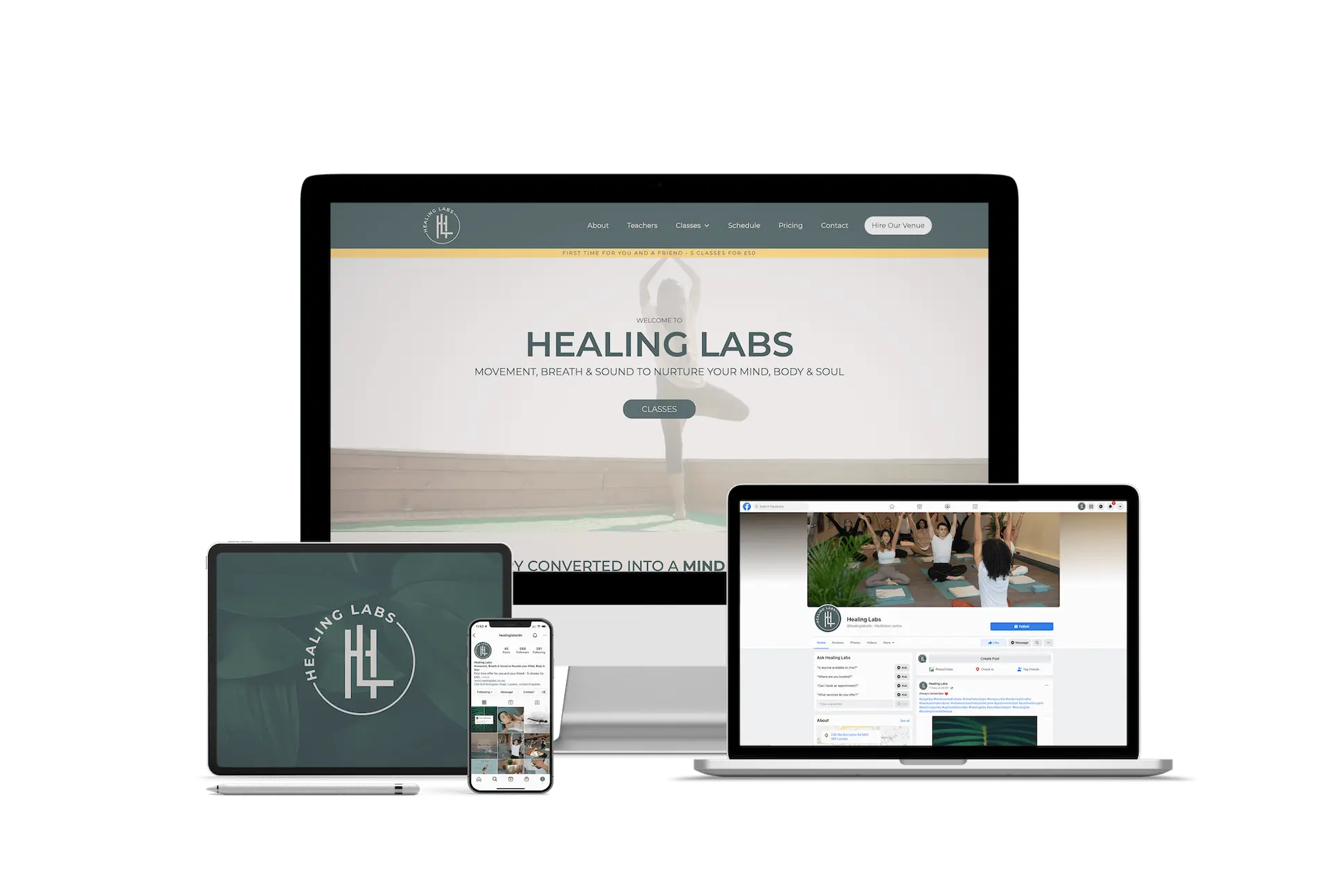 Healing Labs Hero Section
